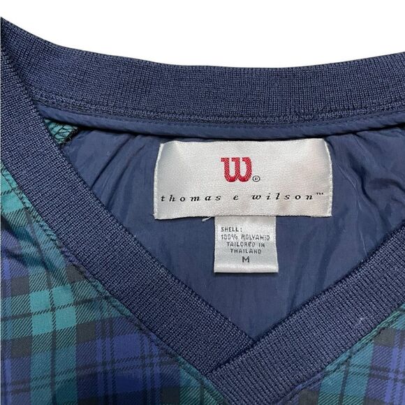 Vintage WILSON Plaid Pullover - Blue and Green Medium - Picture 7 of 7